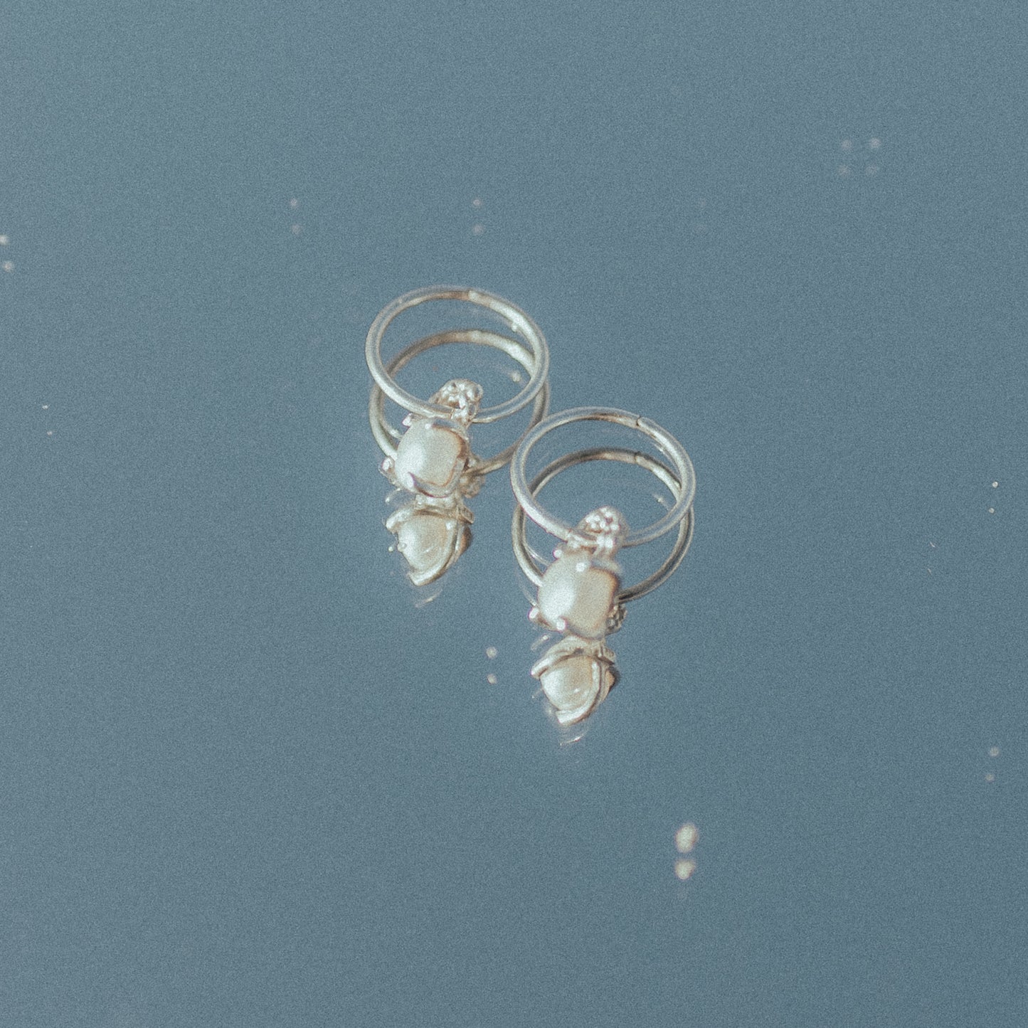 Sterling Silver Sea-Sponge Pearl Earrings