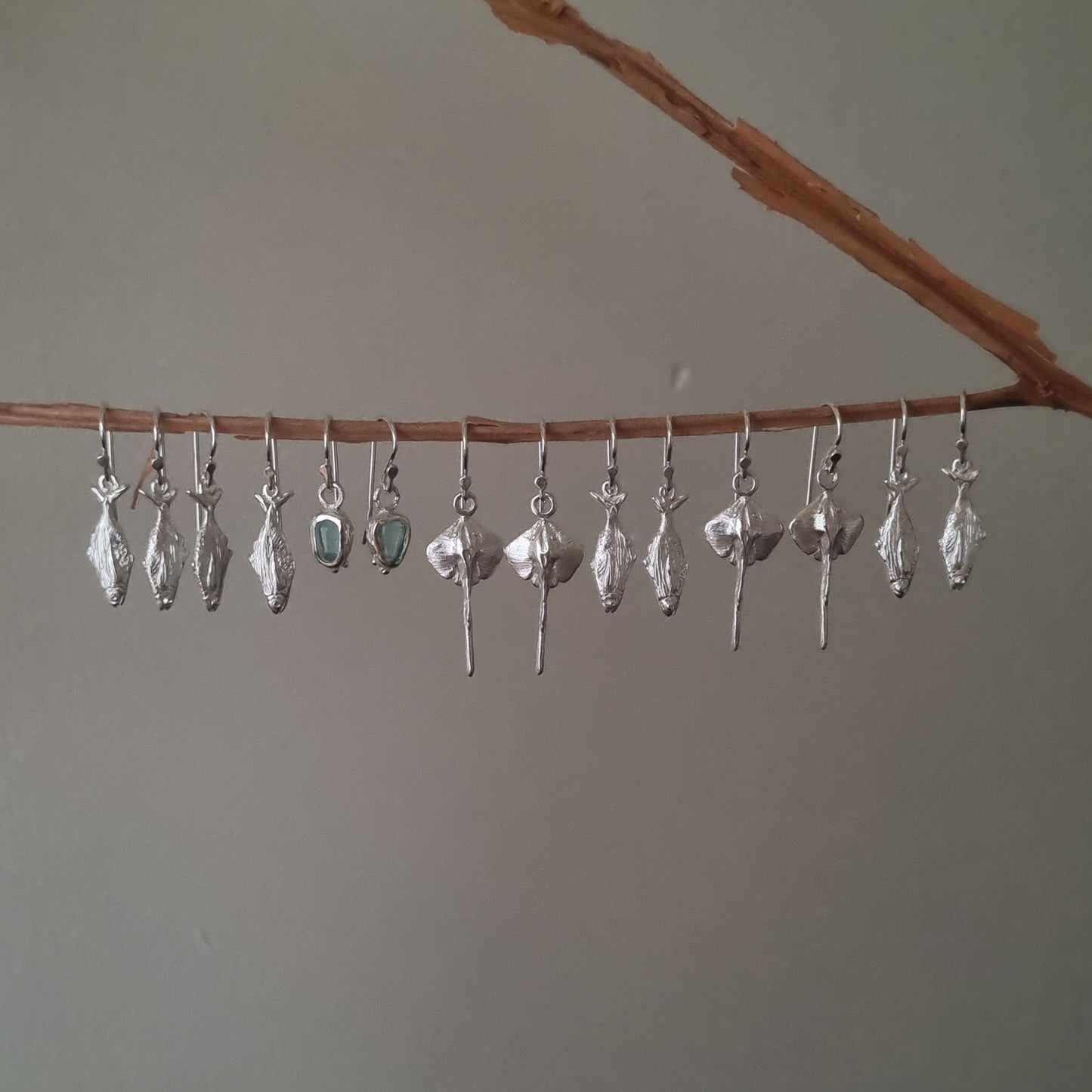 Koheru Fish Earrings — Sterling Silver