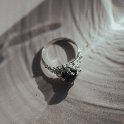 Black pearl Seafoam Ring