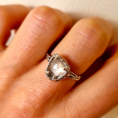 Cascade Ring - Rose Quartz & sterling Silver