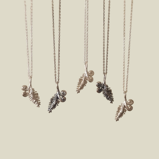 Fern necklaces sterling silver