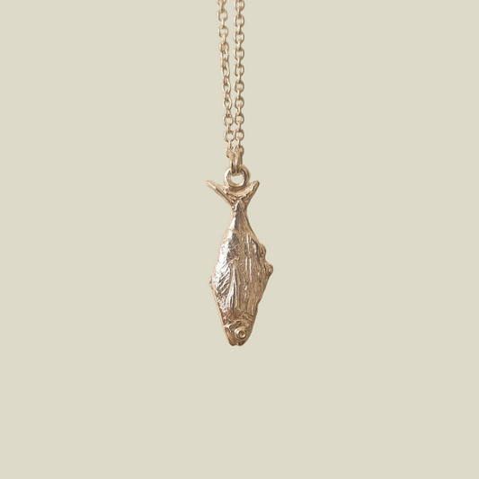 Koheru fish sterling silver necklace
