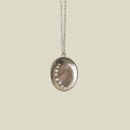 Paua shell necklace silver 
