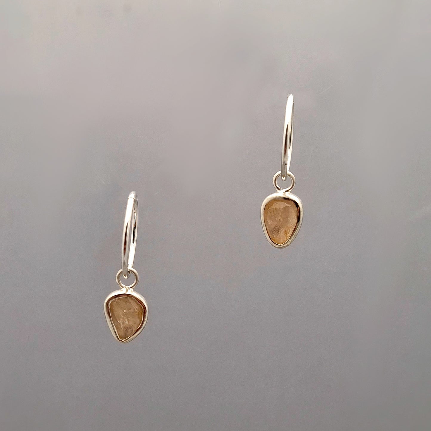 Shoreline Earrings - Rose Quartz & Sterling Silver