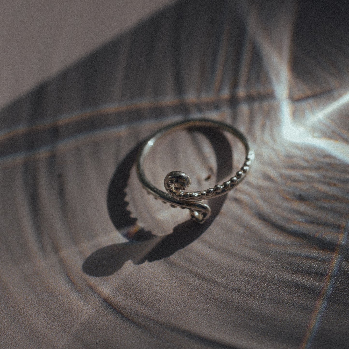 Octopus Tentacle Silver Ring