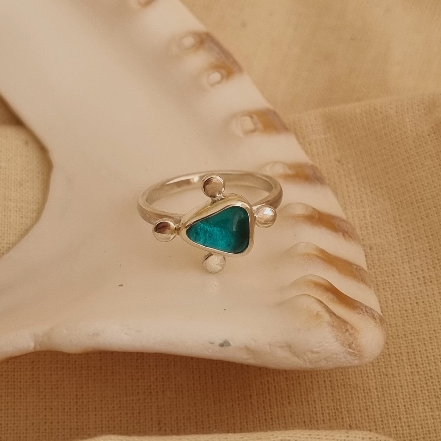 Turquoise Glass Coast Ring