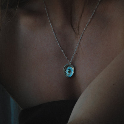 Pāua Pearl Tide Necklace - Sterling Silver