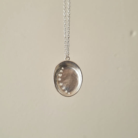 Pāua Tide Necklace - Sterling Silver