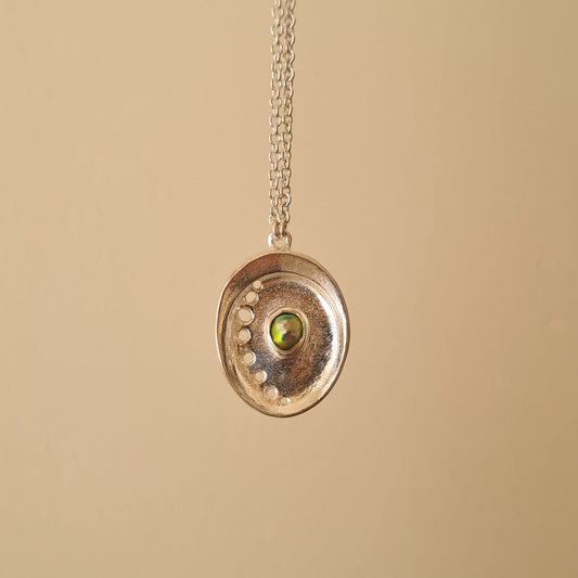Pāua Pearl Tide Necklace - Sterling Silver
