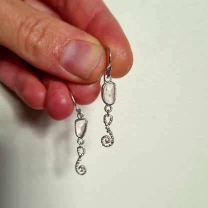 Rose Quartz Octopus Drop Earrings