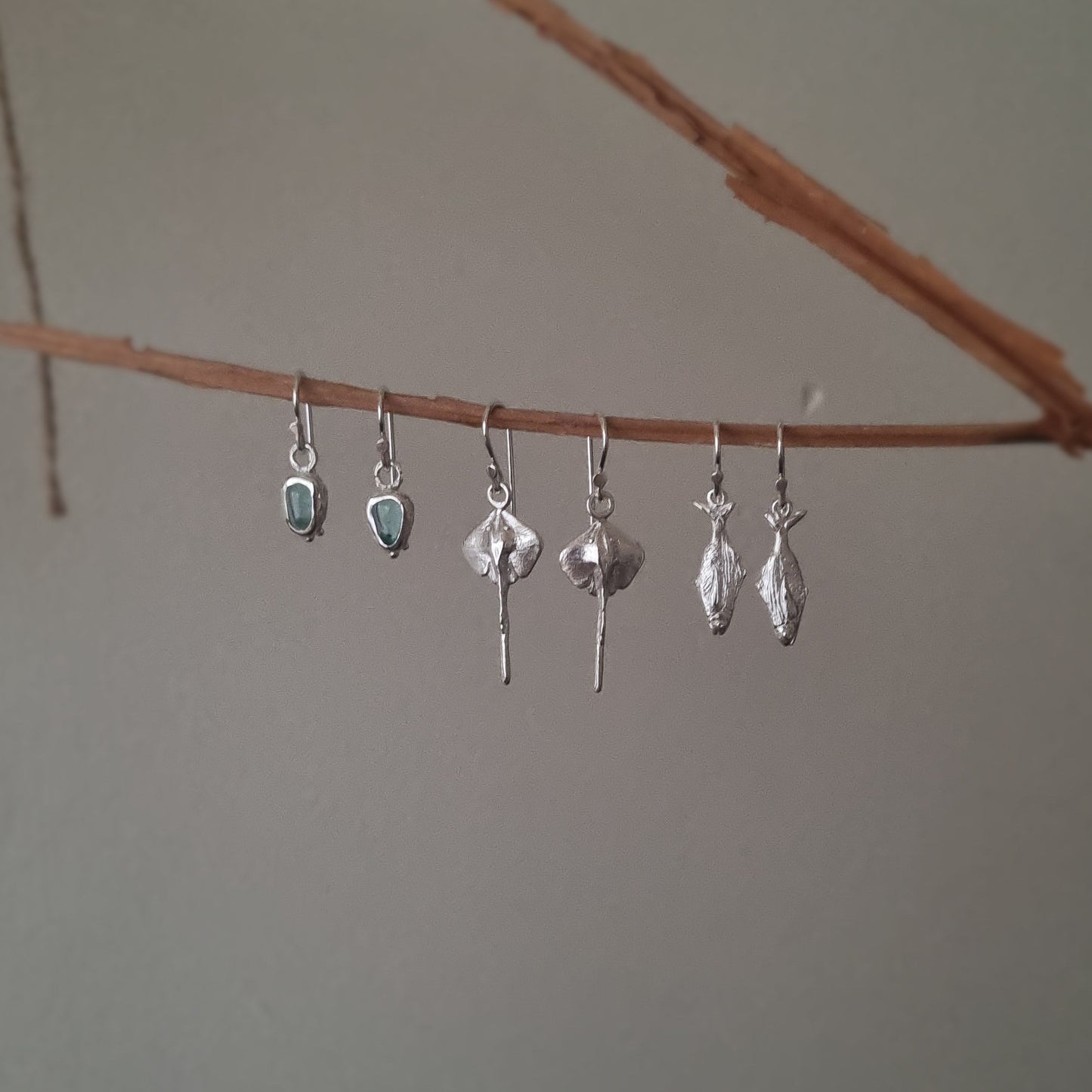 Koheru Fish Earrings — Sterling Silver