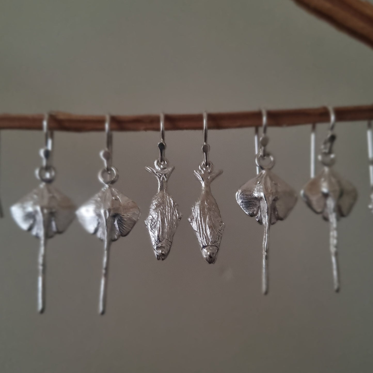 Koheru Fish Earrings — Sterling Silver