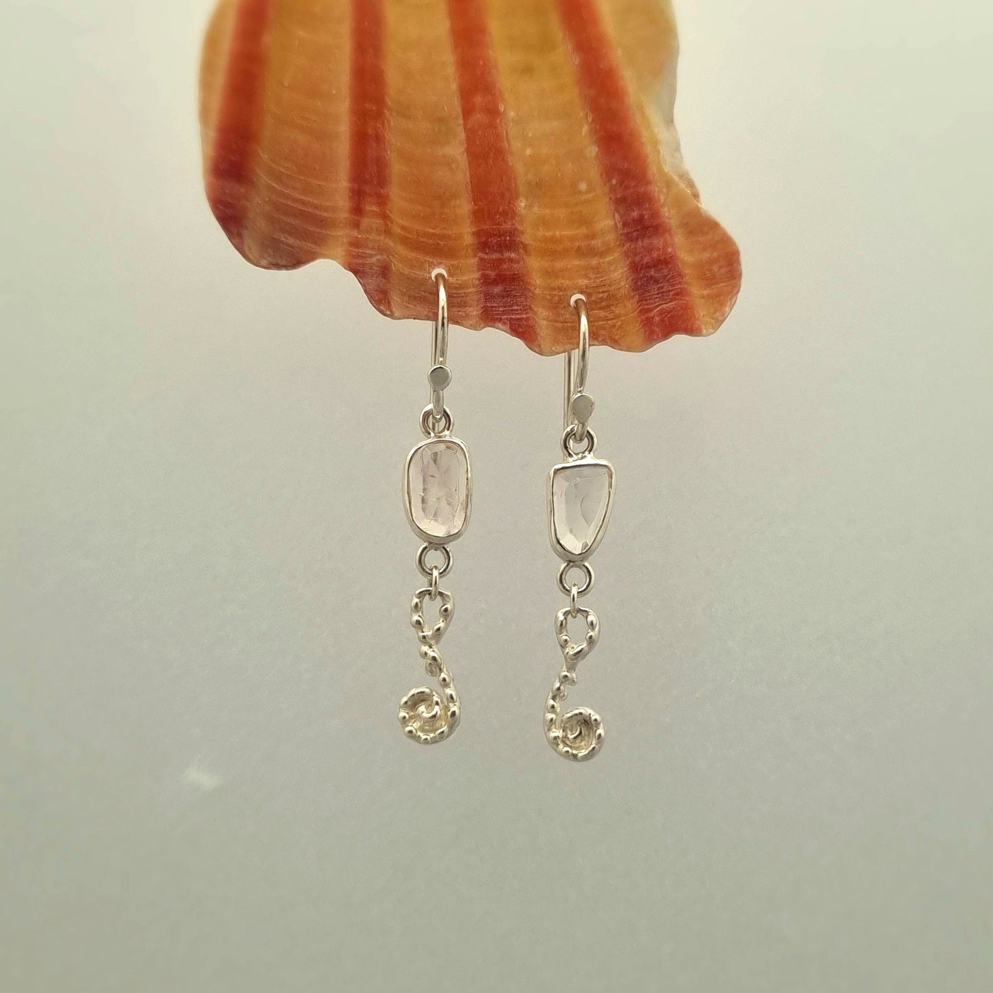 Rose Quartz Octopus Drop Earrings