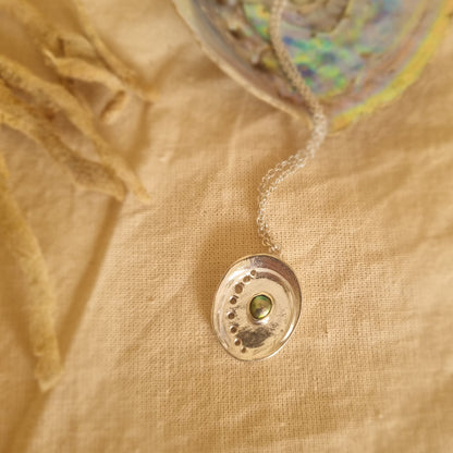 Pāua Pearl Tide Necklace - Sterling Silver