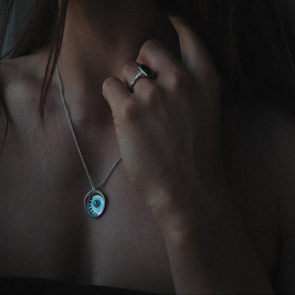 Pāua Pearl Tide Necklace - Sterling Silver