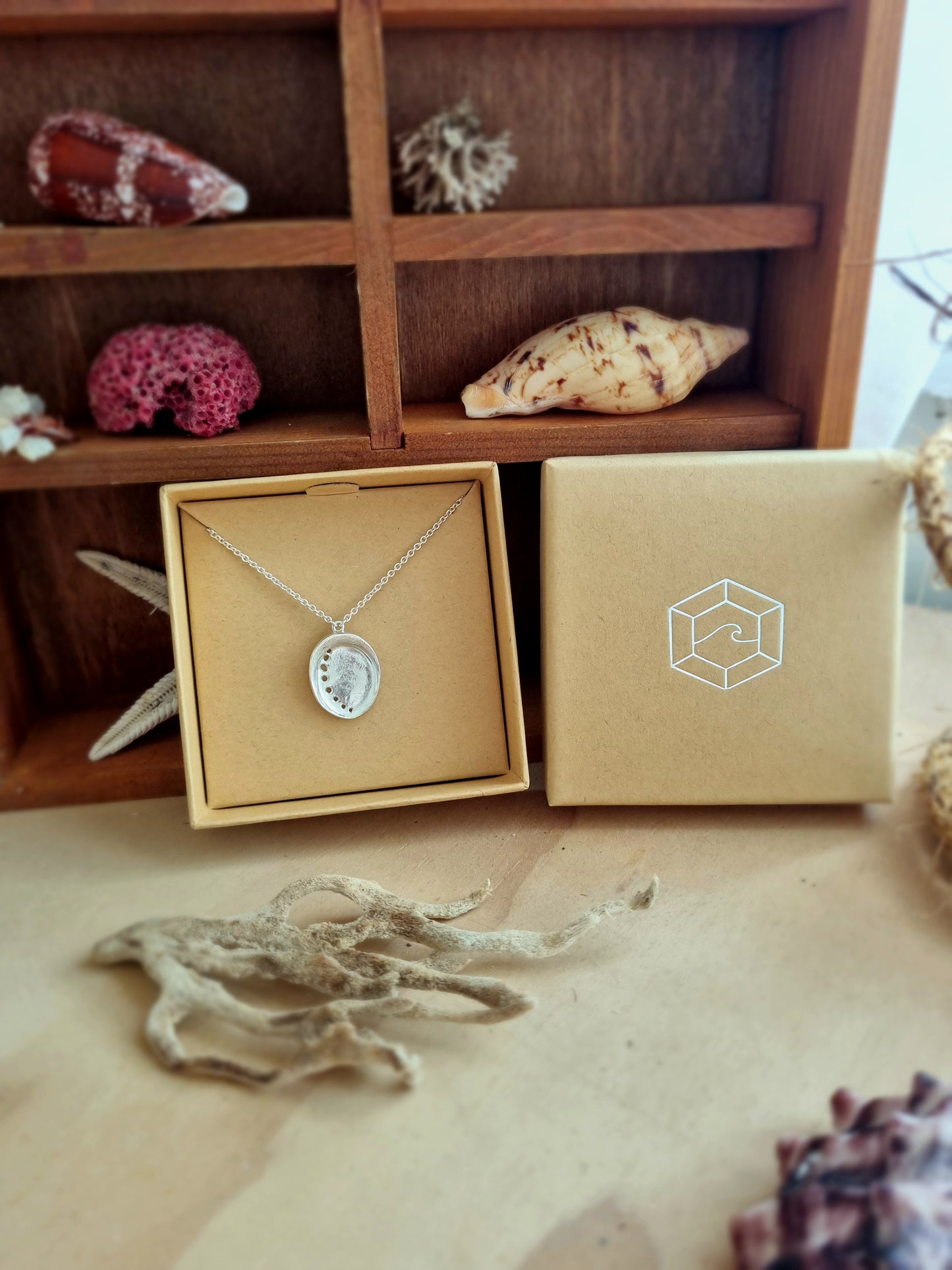 Pāua Tide Necklace - Sterling Silver