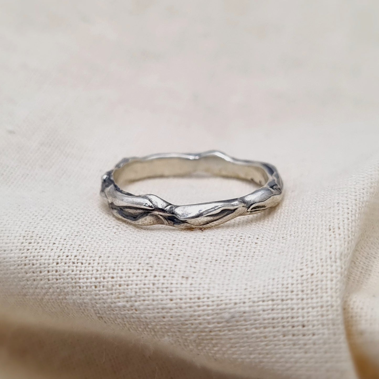 Water Surface Ring - Sterling Silver